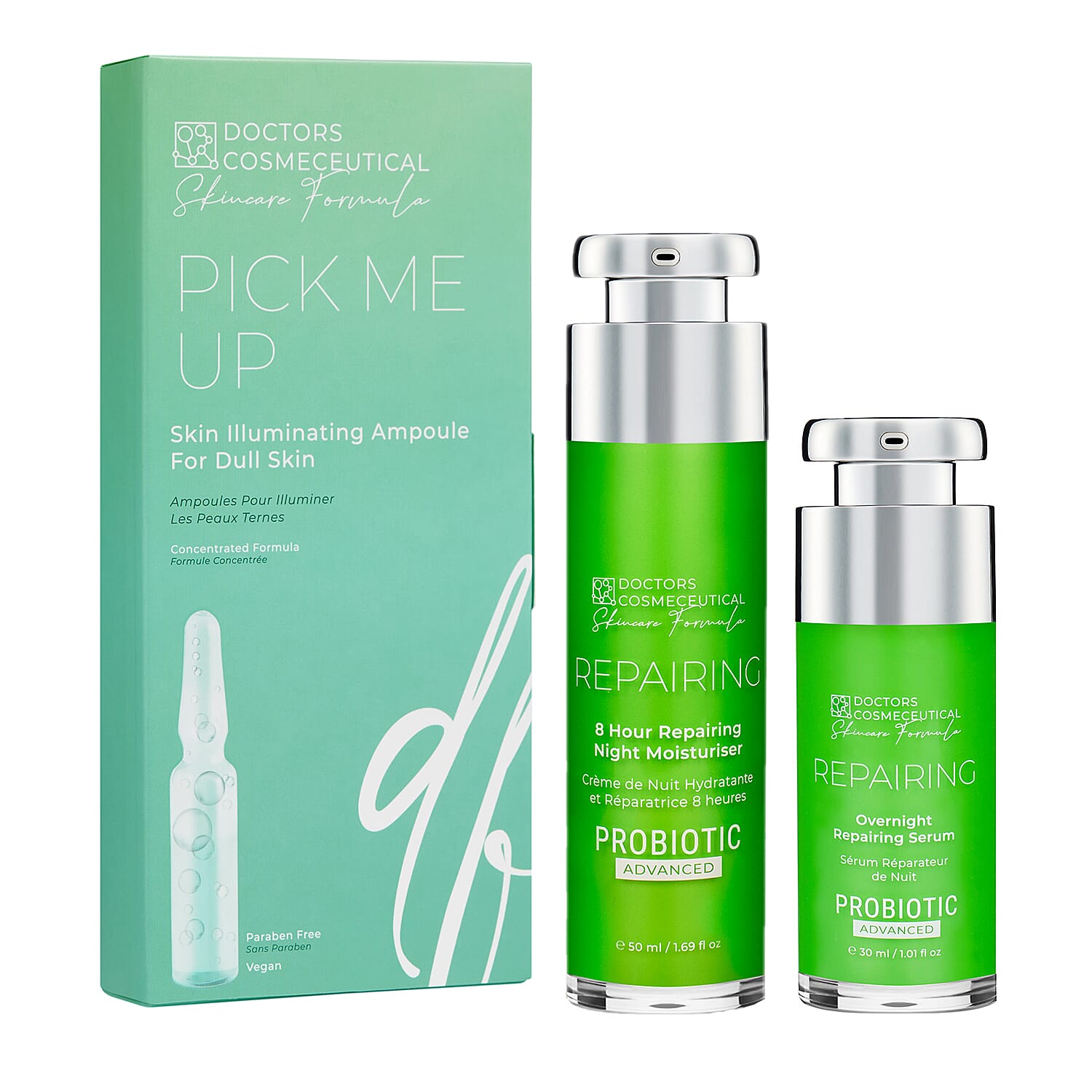 Doctors Formula Autumn Skin Soothers : Pick Me Up Ampoules, Probiotic ADV Overnight Serum and Probiotic ADV 8 Hour Night Moisturiser