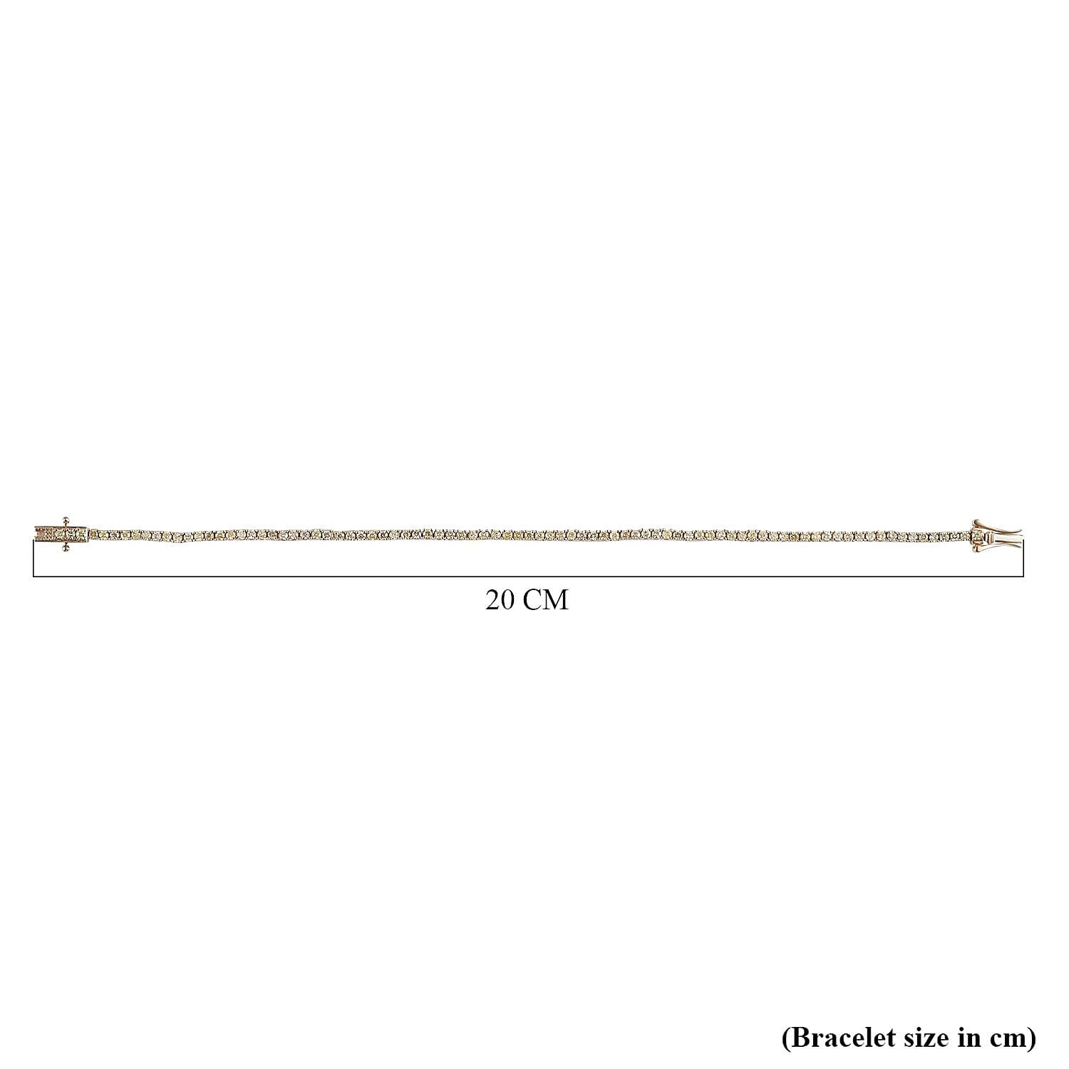 9K Yellow Gold SGL Certified Natural Yellow Diamond Bracelet (Size - 7.5) 2.50 Ct, Gold Wt. 7.14 Gms