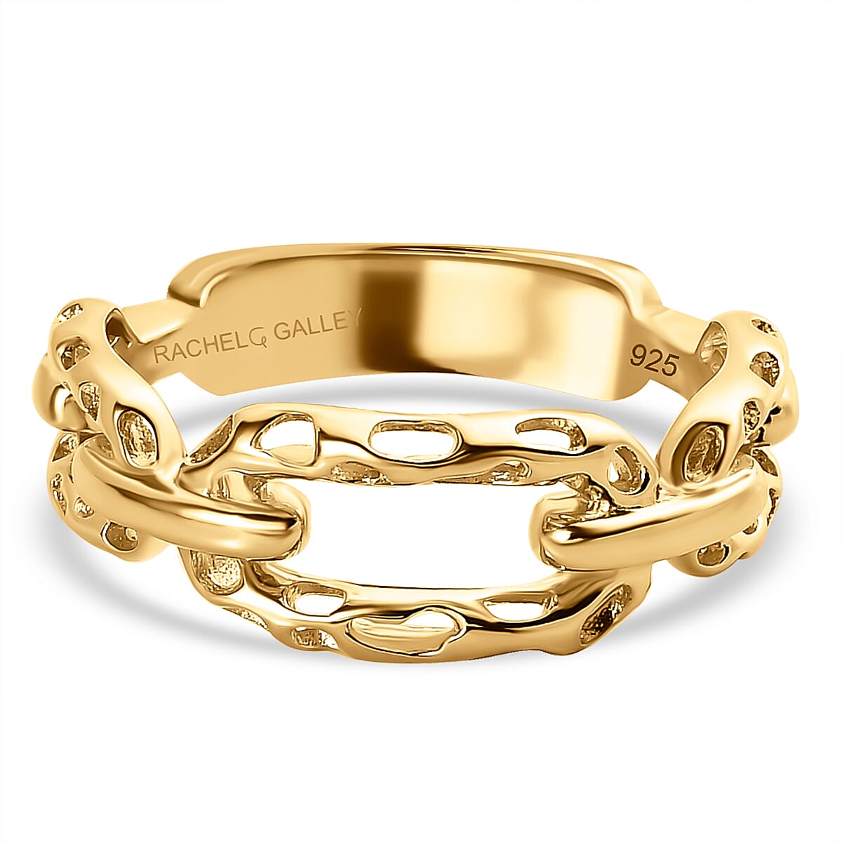 RACHEL GALLEY - Vermeil Yellow Gold Overlay Sterling Silver Paperclip Ring