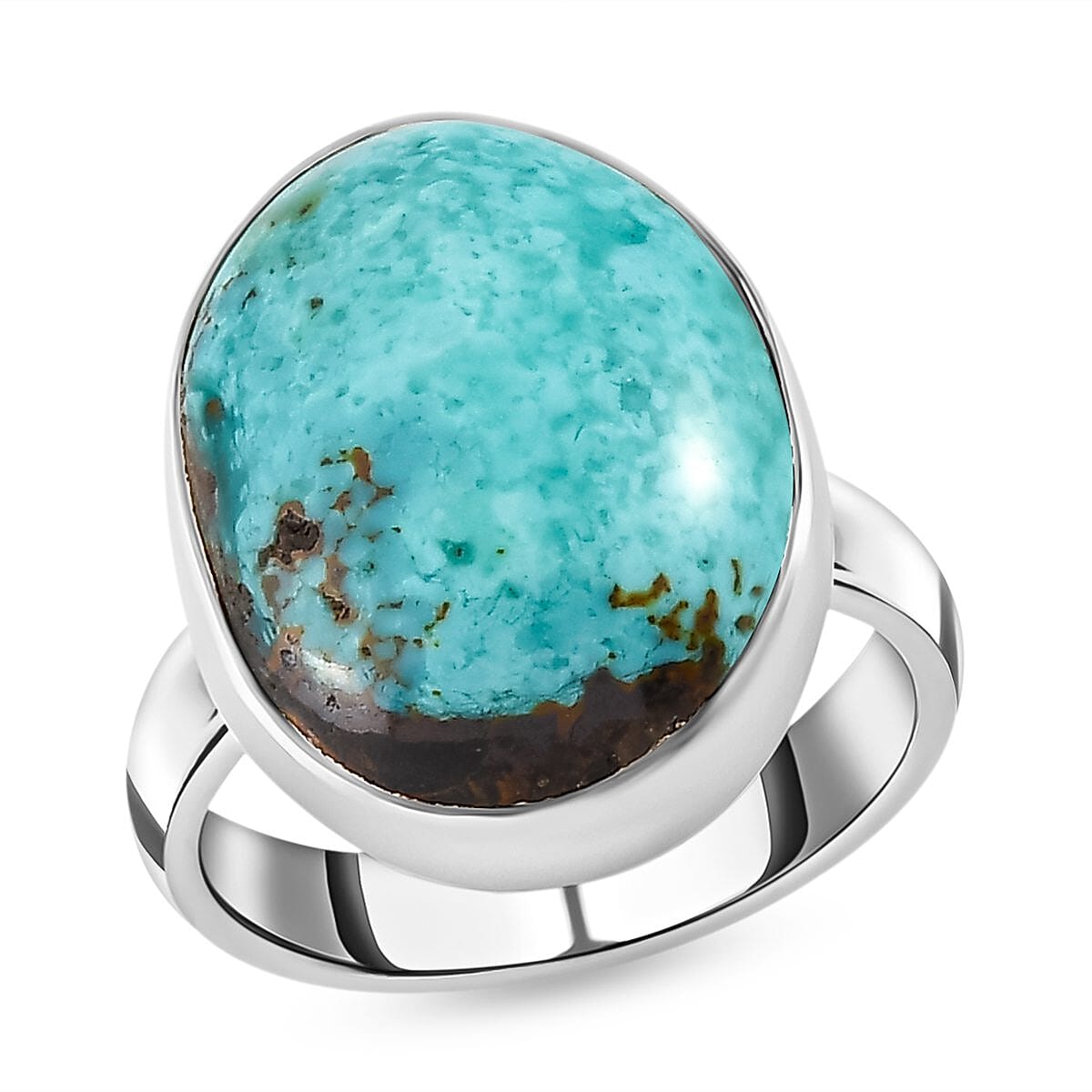 Sierra Nevada Turquoise Ring in Sterling Silver 7.88 Ct.