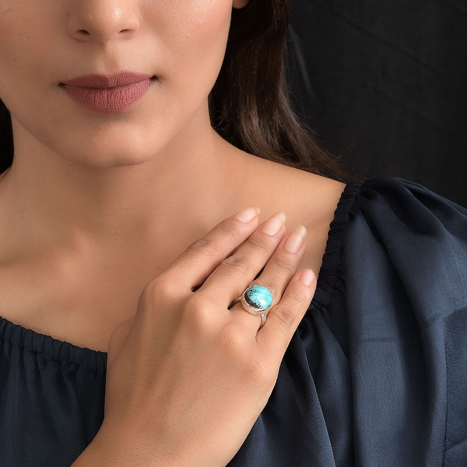 Sierra Nevada Turquoise Ring in Sterling Silver 7.88 Ct.