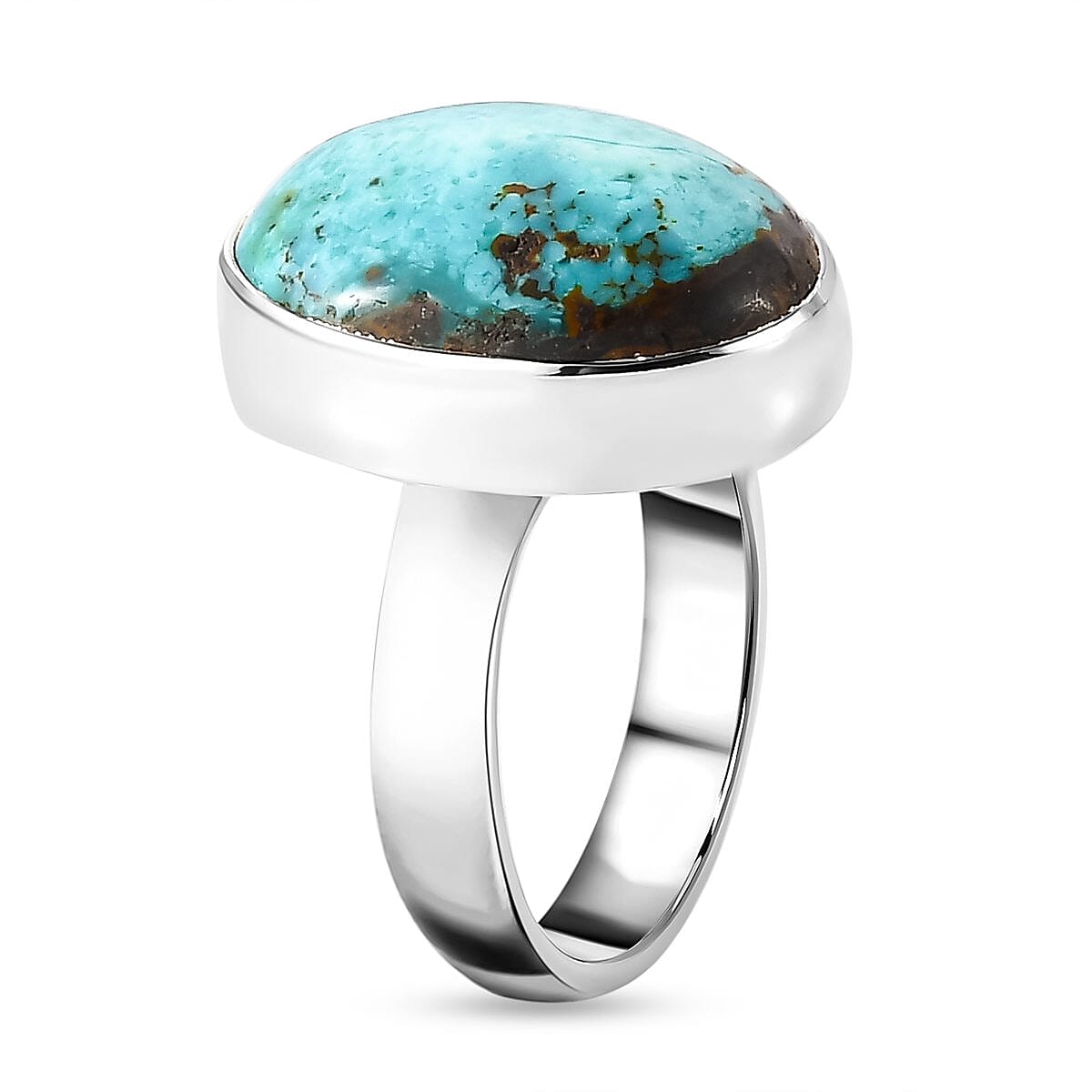 Sierra Nevada Turquoise Ring in Sterling Silver 7.88 Ct.