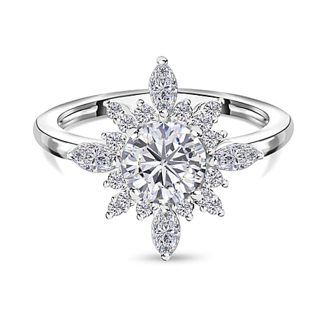 NY Close Out- Cubic Zirconia Snowflake Ring in Sterling Silver