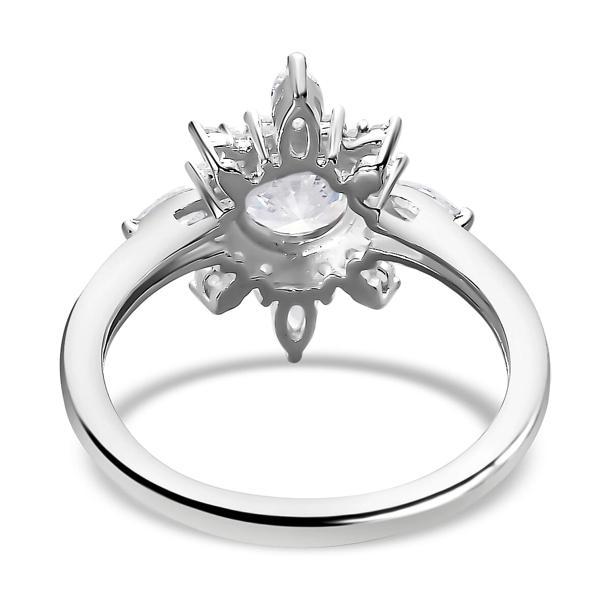 NY Close Out- Cubic Zirconia Snowflake Ring in Sterling Silver