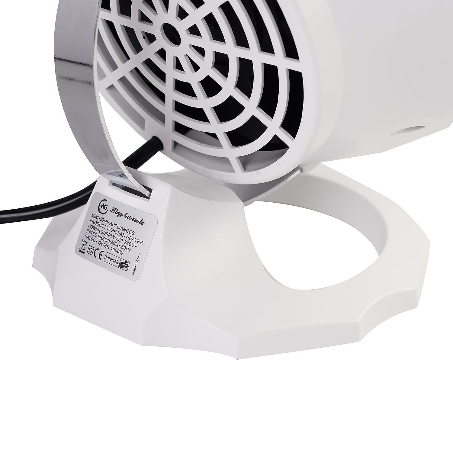 Homesmart Miniature Heater with Cooler Mode and 2 Heat Settings (1000w and 1800w) - White