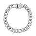 Monster Deal- White Diamond Curb Bracelet (Size - 7.5) in Platinum Overlay Sterling Silver 3.00 Ct Silver Wt 24.00 Grams