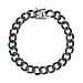 Monster Deal- White Diamond Curb Bracelet (Size - 7.5) in Platinum Overlay Sterling Silver 3.00 Ct Silver Wt 24.00 Grams
