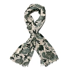 Wool Printed Scar - Green & Red