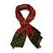 Wool Printed Scar - Green & Red