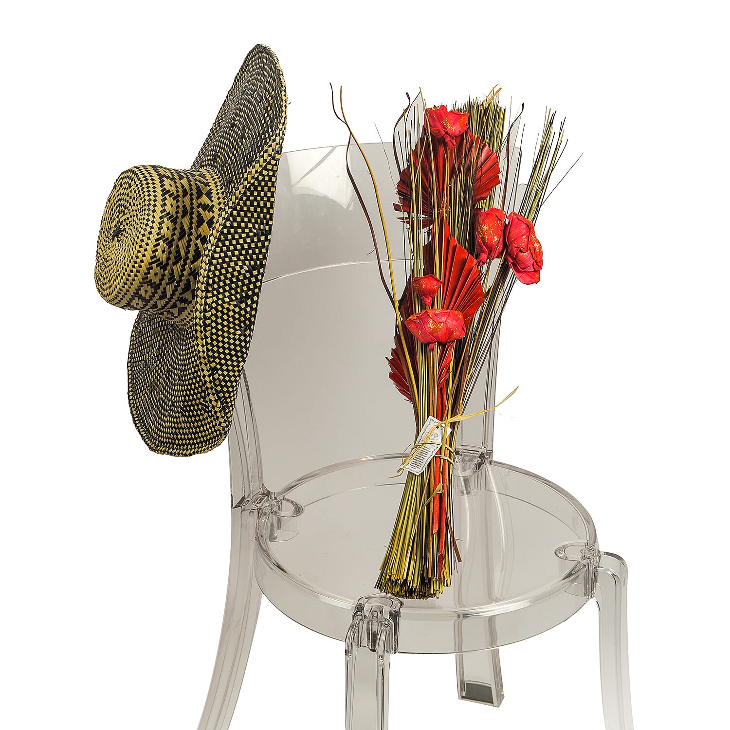 Dried Flower Arrangement (One Size) - Red