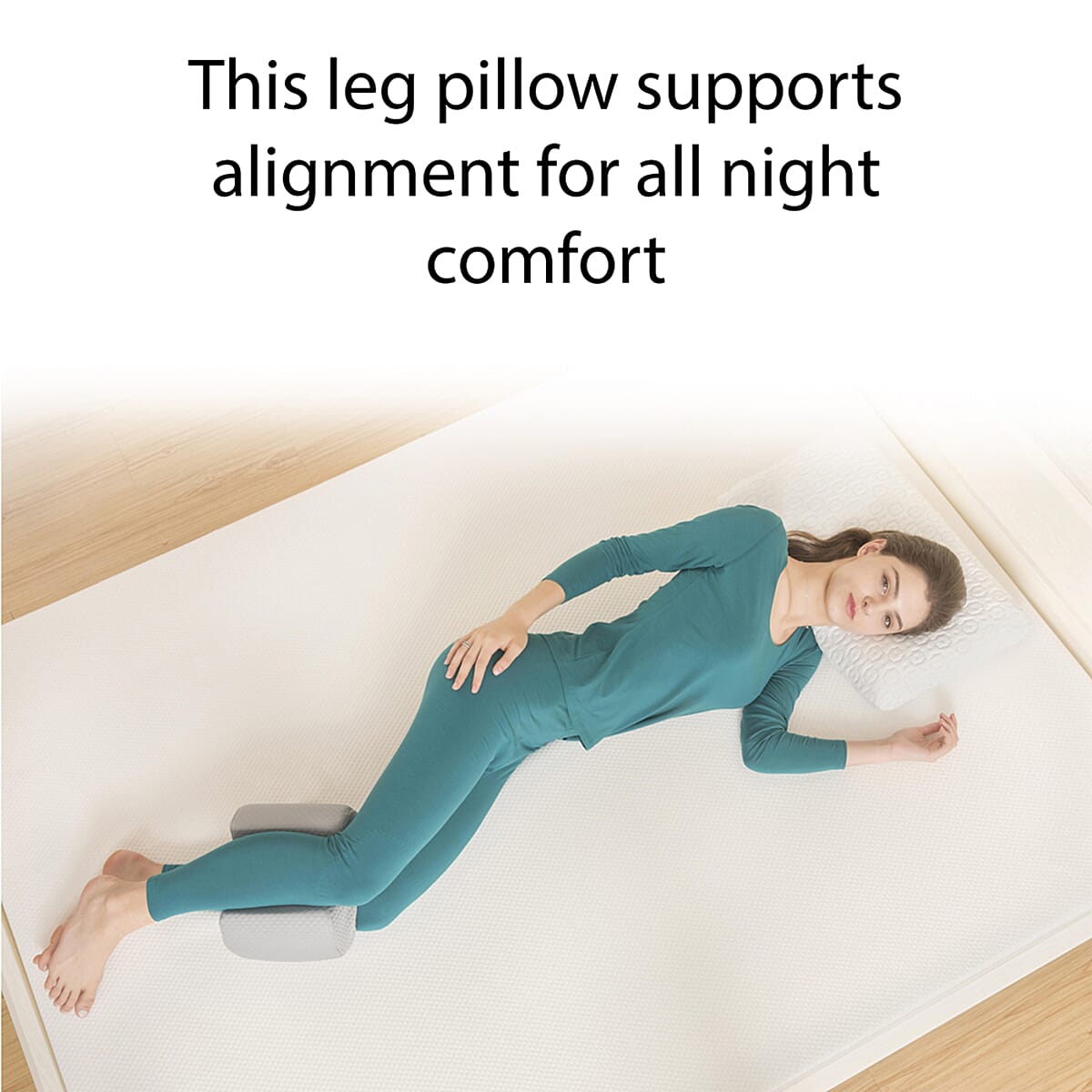 Pain Relieving Knee Pillow (Size 15x25x20 cm) - Grey