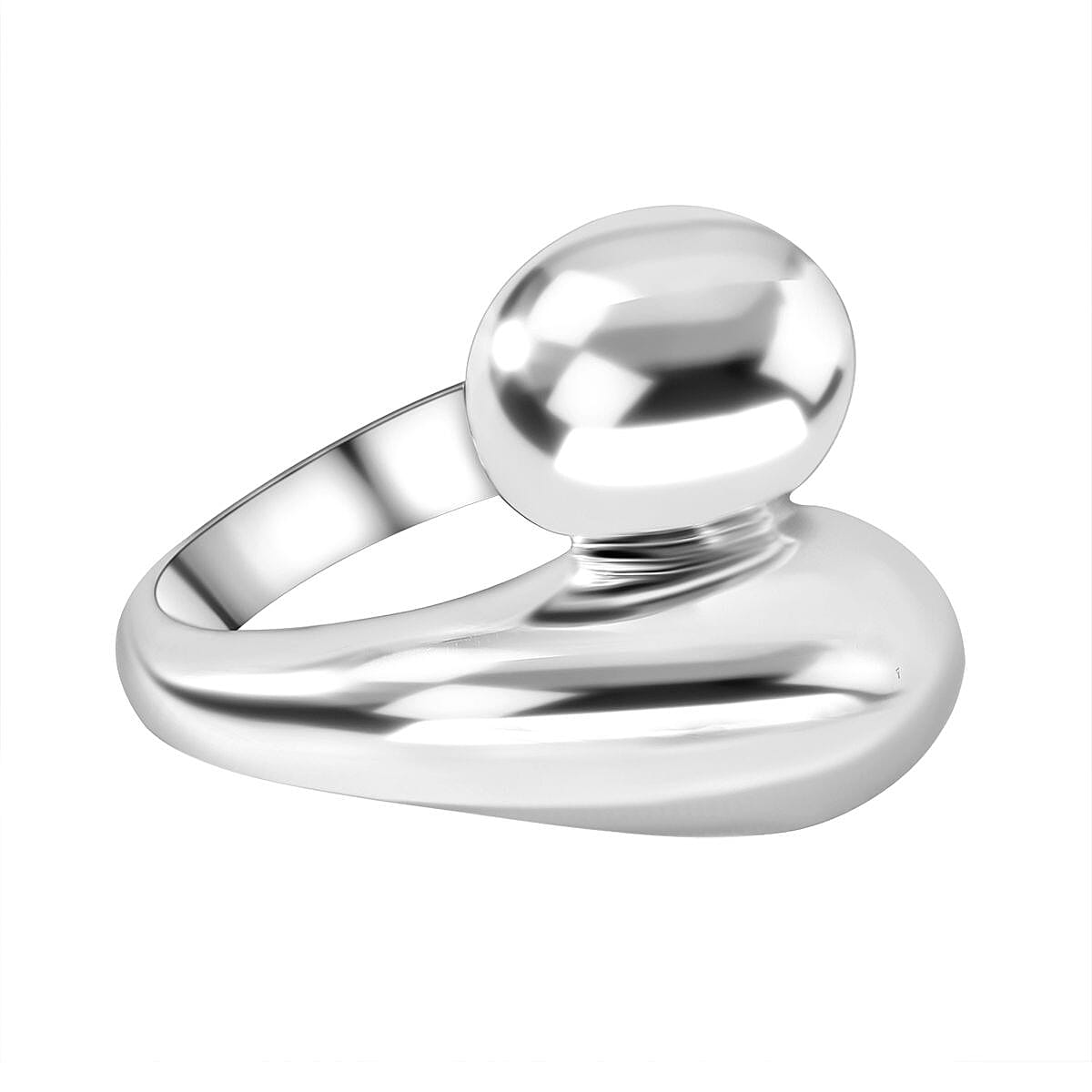 Sterling Silver Crossover Ring, Silver Wt. 5.00 Gms