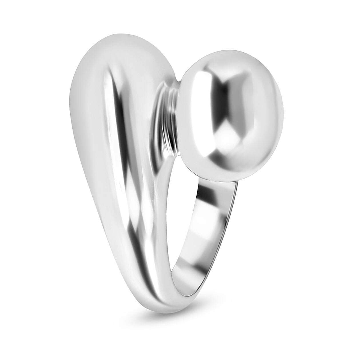 Sterling Silver Crossover Ring, Silver Wt. 5.00 Gms