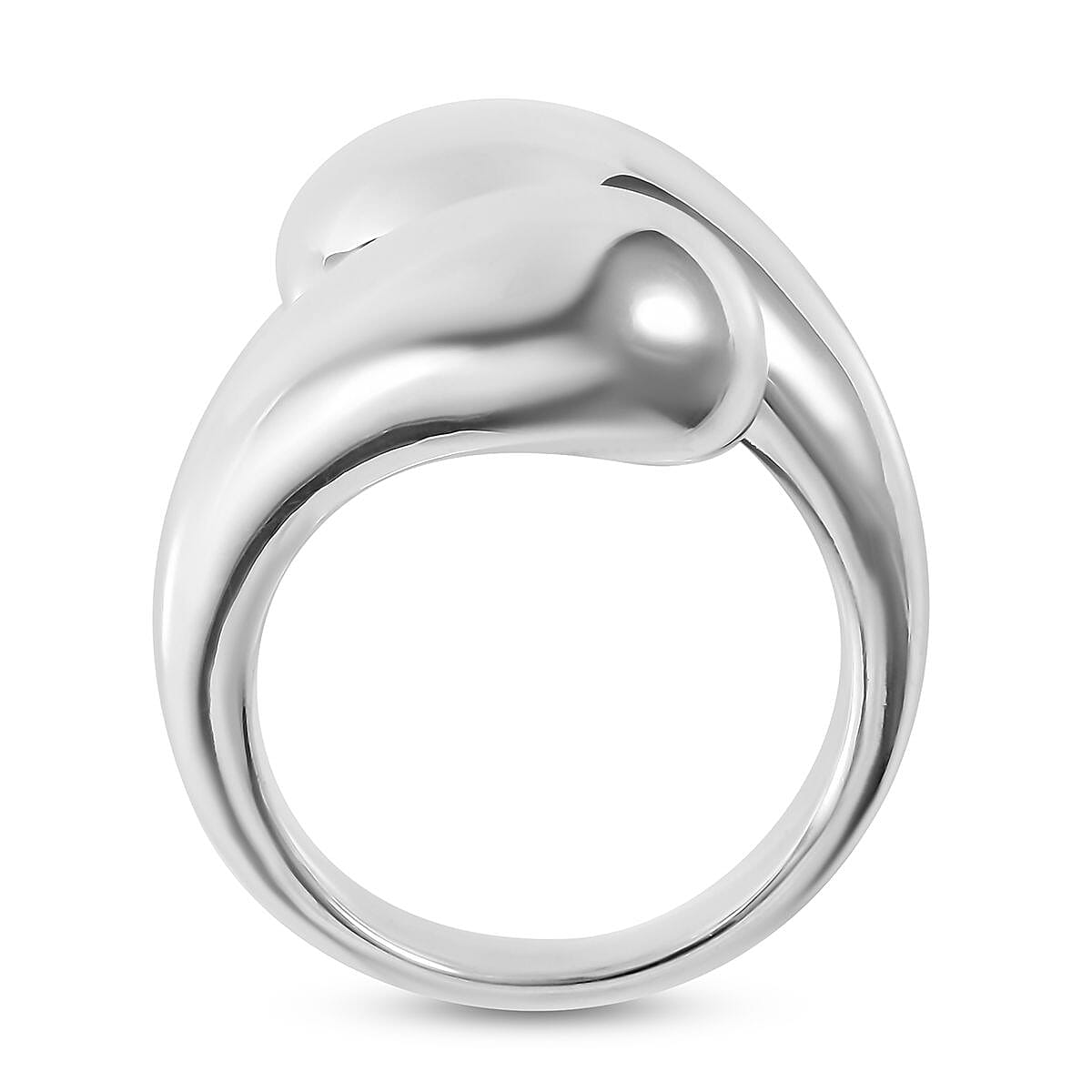 Sterling Silver Crossover Ring, Silver Wt. 5.00 Gms