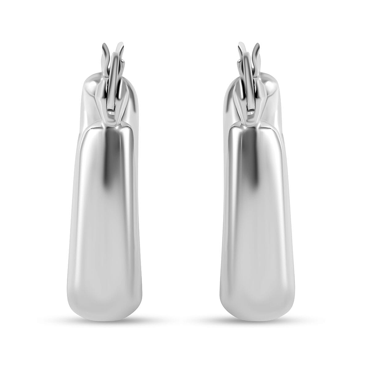 BKK Closeout - Sterling Silver Hoop Earrings(With Clasp), Silver Wt. 4.50 Gms