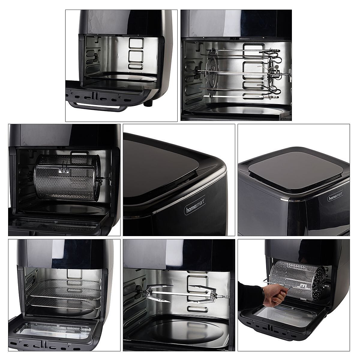 Homesmart 10 in 1 Air Fryer with LCD Display Touch (13L) - Black