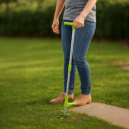 BEST SELLING Weeder - Long Handled Aluminium Weed Tool (Size 100 Cm) - No Bending, Easy Removing Weeder