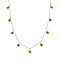 Monster Deal - Simulated Yellow Sapphire Station Necklace (Size - 20) in Sterling Silver