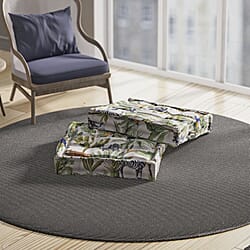 Set of 2 - Homesmart Water-proof Rain Forest Tropical Jungle Pattern Floor Cushion with Handle (Size 40x40x7 cm) - Green
