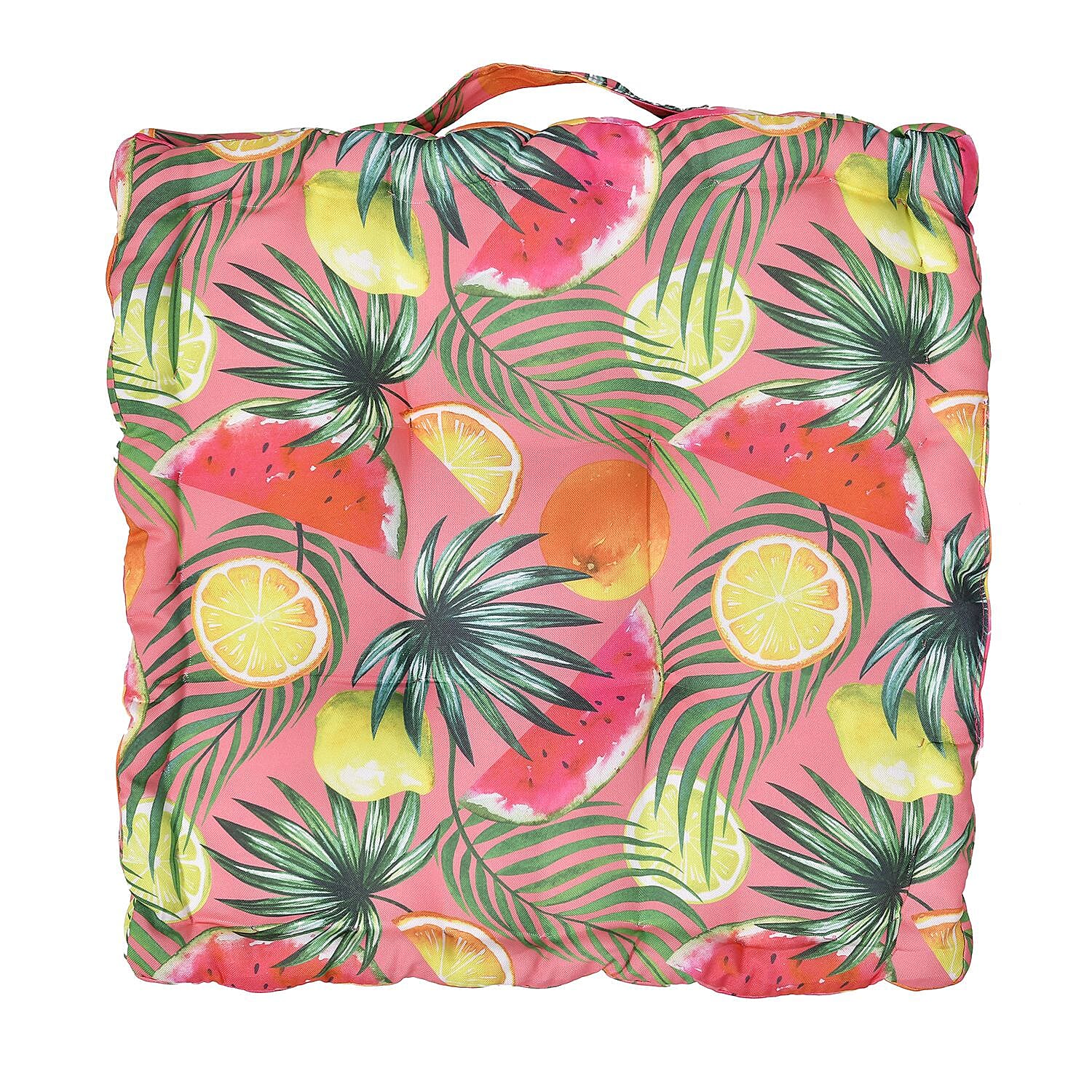 Set of 2 - Portable Outdoor Booster Cushion with Handle- Pink and Multi