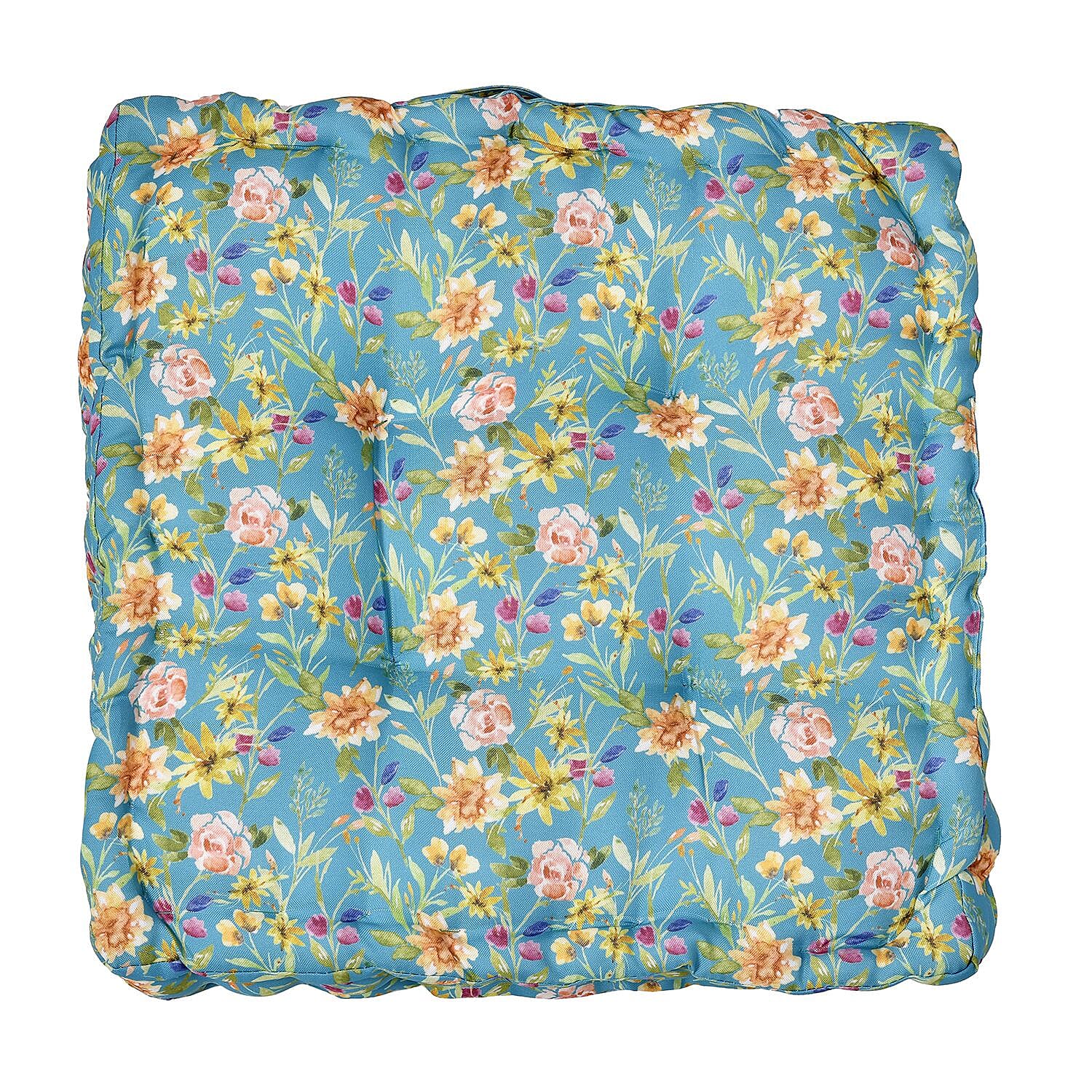 Set of 2 - Portable Outdoor Booster Cushion with Handle- Green and Multi