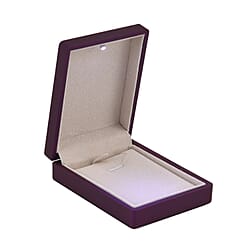 LED Light Illuminated Necklace and Pendant Gift Box with Velvet Interior Lining (Size 9X7X3 cm) - Purple