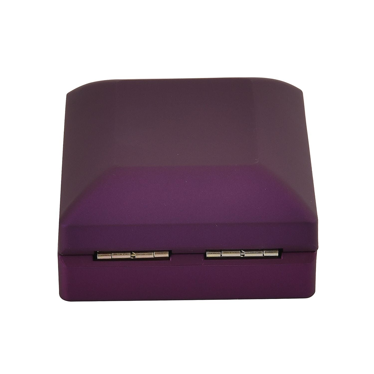 LED Light Illuminated Necklace and Pendant Gift Box with Velvet Interior Lining (Size 9X7X3 cm) - Purple