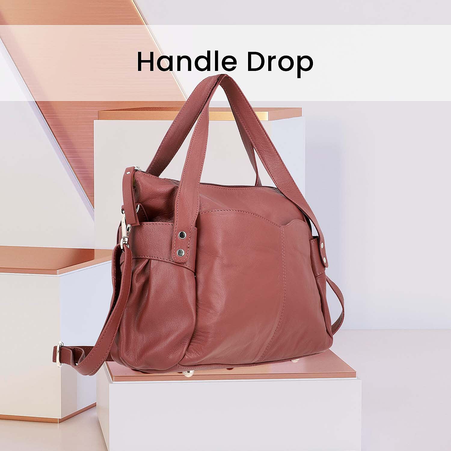 100% Genuine Leather RFID Protected Bailey Bag - Burgundy