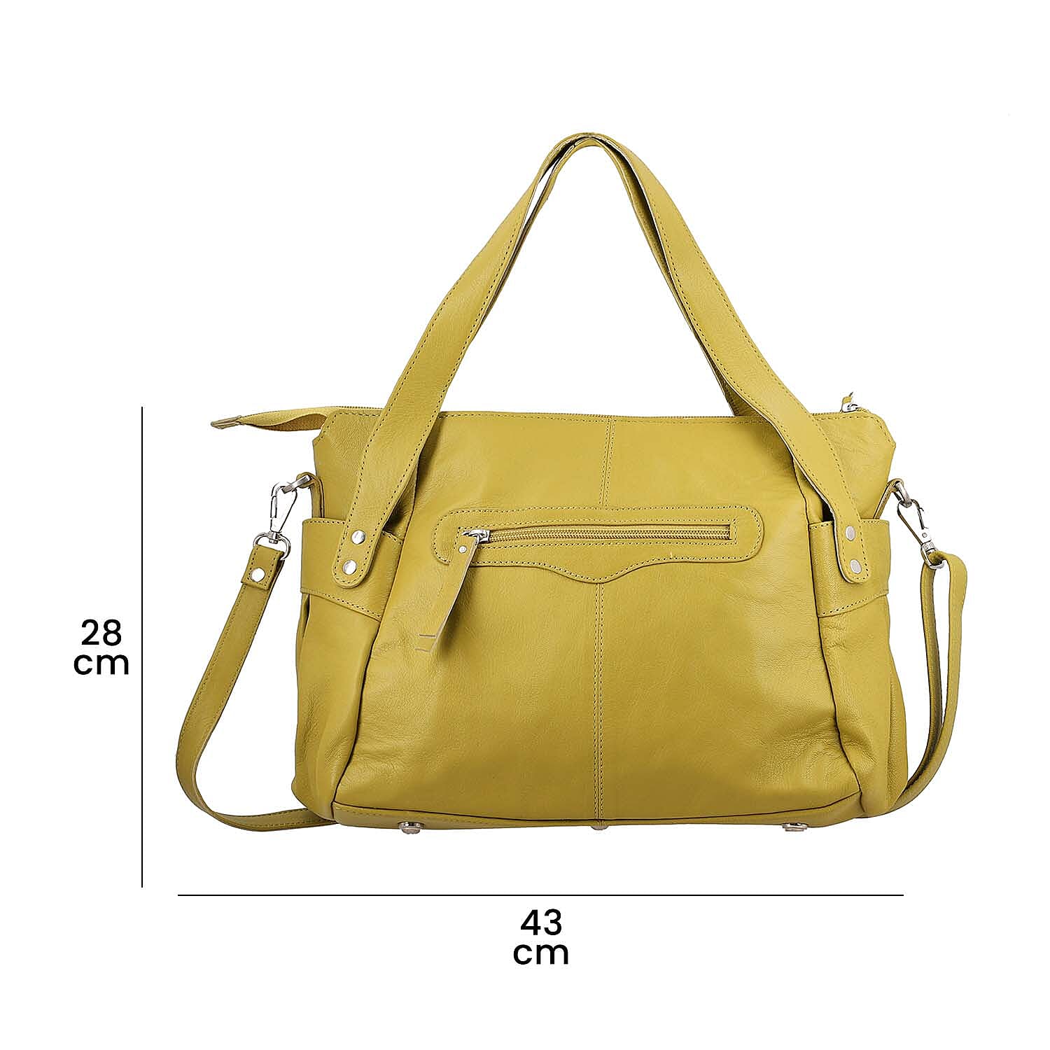 100% Genuine Leather RFID Protected Bailey Bag - Mustard