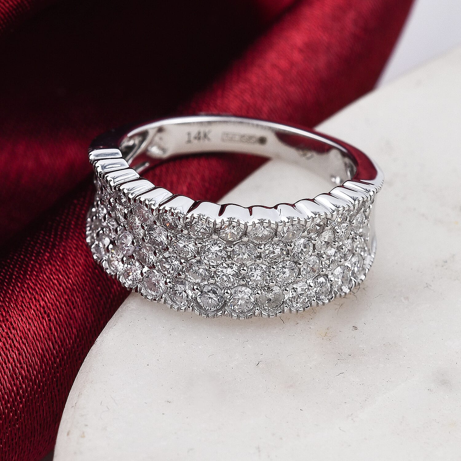 NY Close Out 14K White Gold Diamond (VS-SI-G-H) Ring 1.50 Ct.