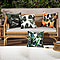 Set of 4 - HOMESMART - Waterproof Faux Linen Digital Printed Cushion Cover (Size 45x45 cm) - Dark Green
