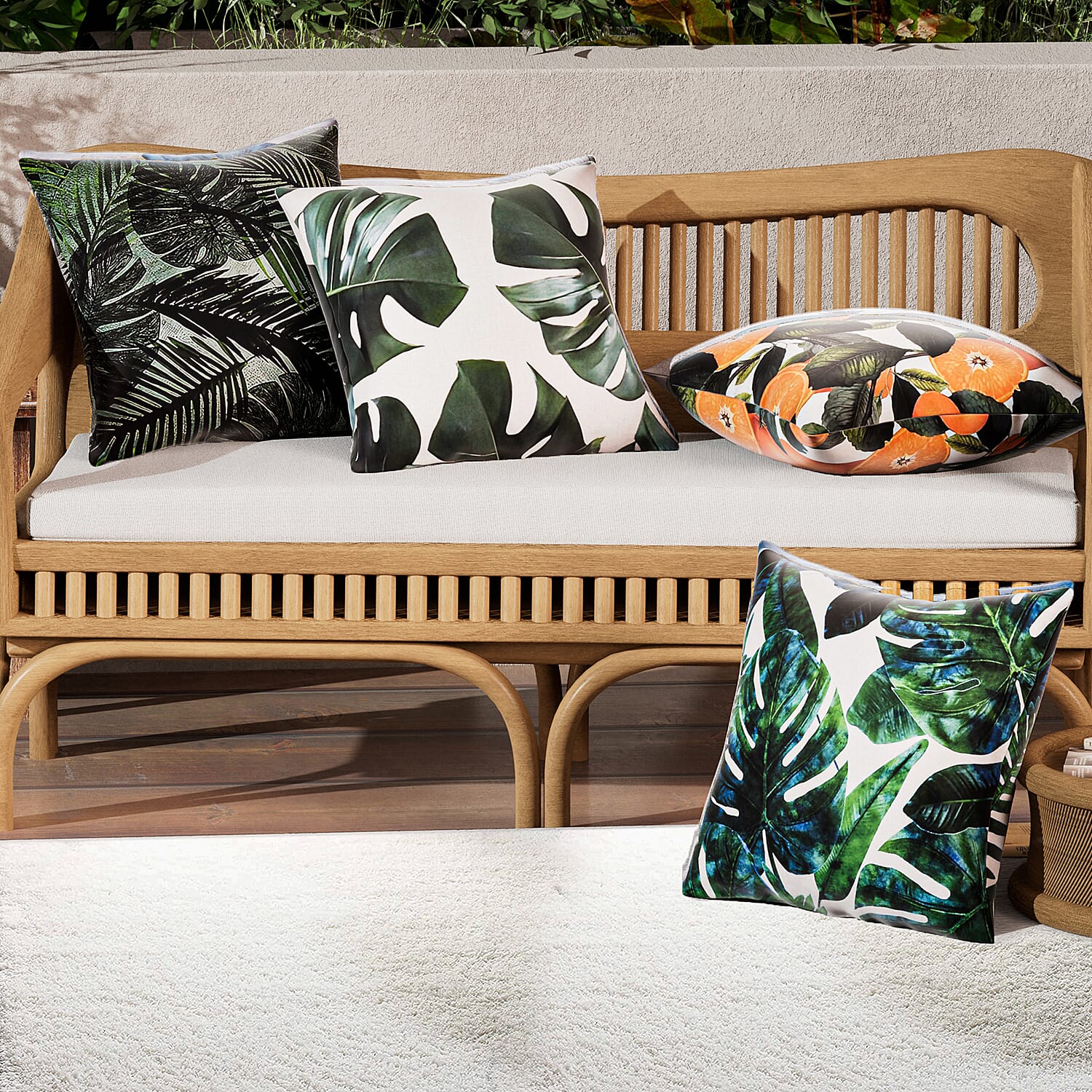 Homesmart Pack of 4 Outdoor water resistant Cushion Covers (Size 45x45 cm)