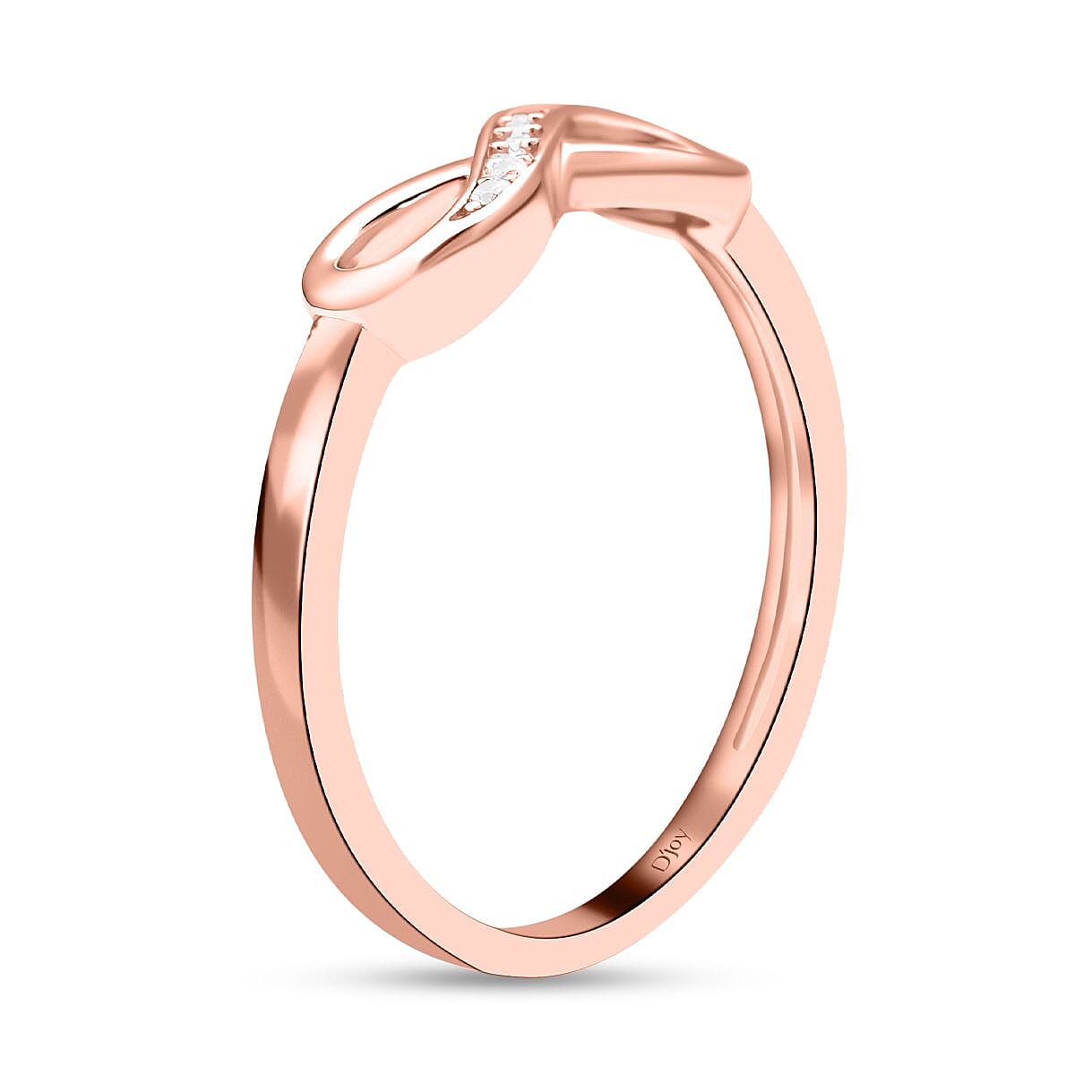 Simulated Diamond Infinity Ring in Sterling Silver