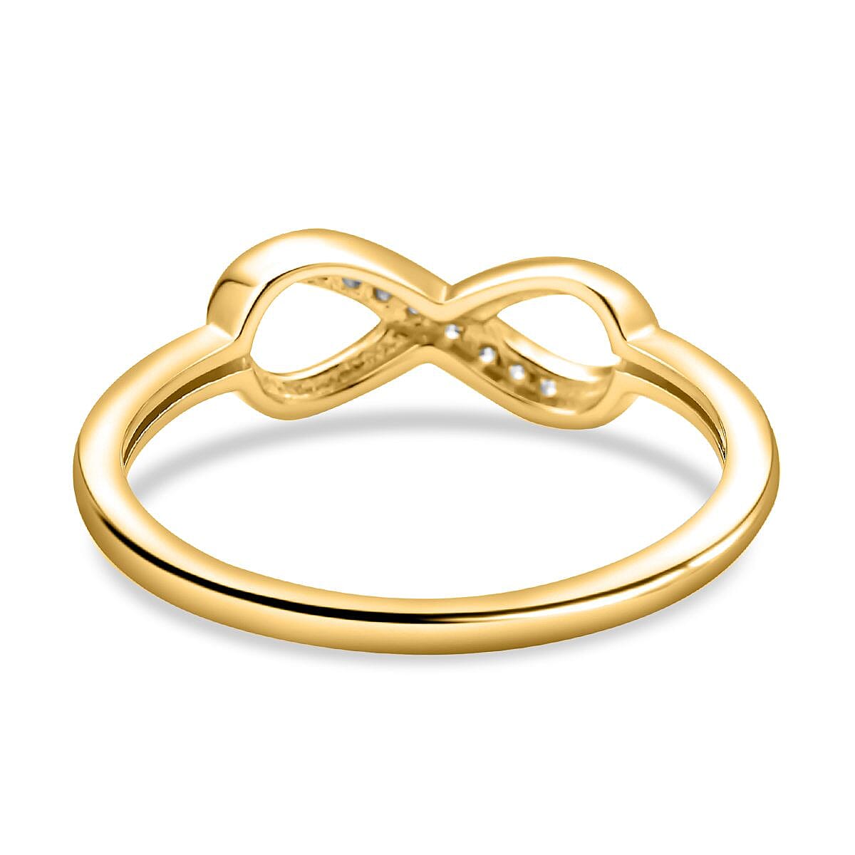 Simulated Diamond Infinity Ring in Sterling Silver