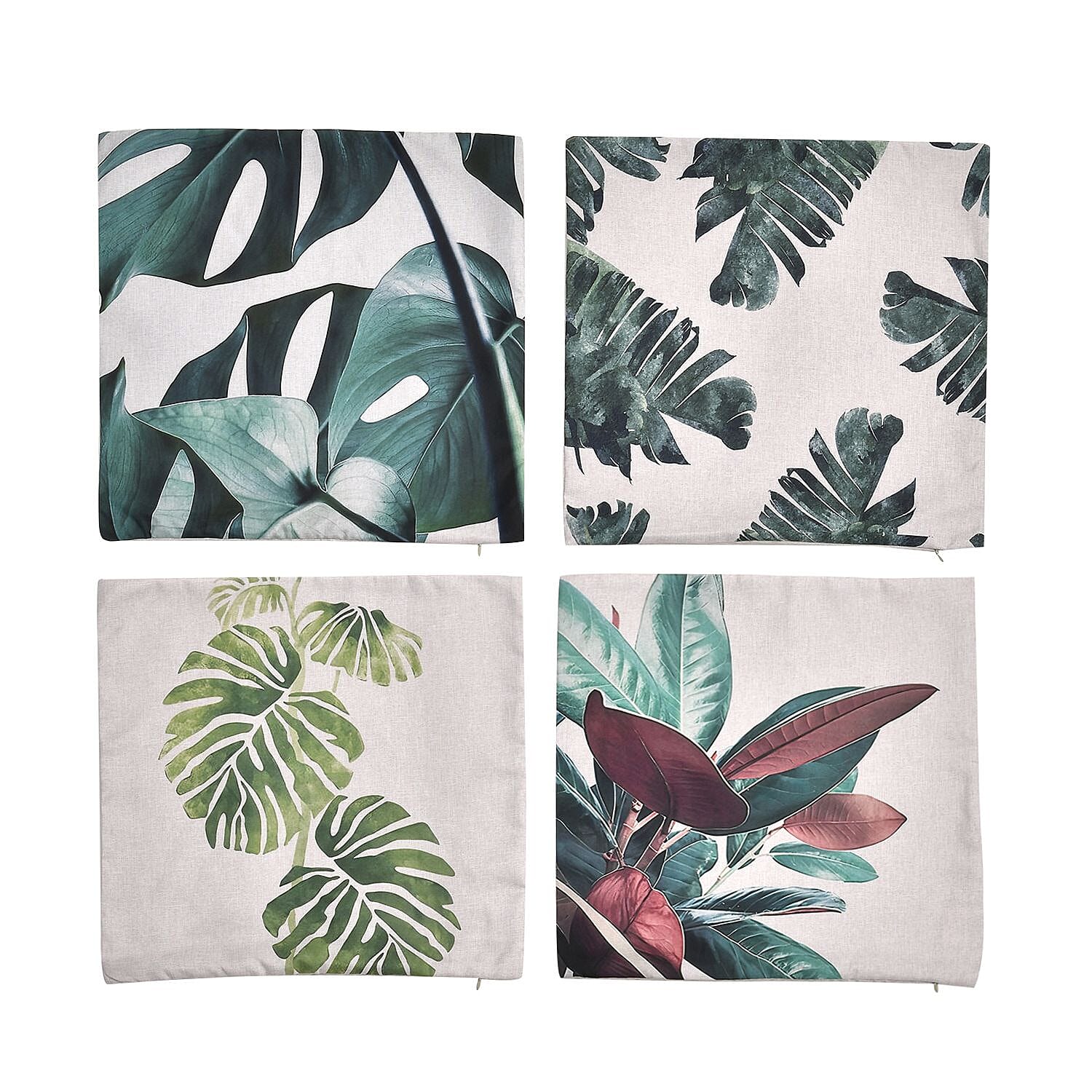 Homesmart Pack of 4 Outdoor Water Resistant Cushion Covers (Size 45 cm) - Green