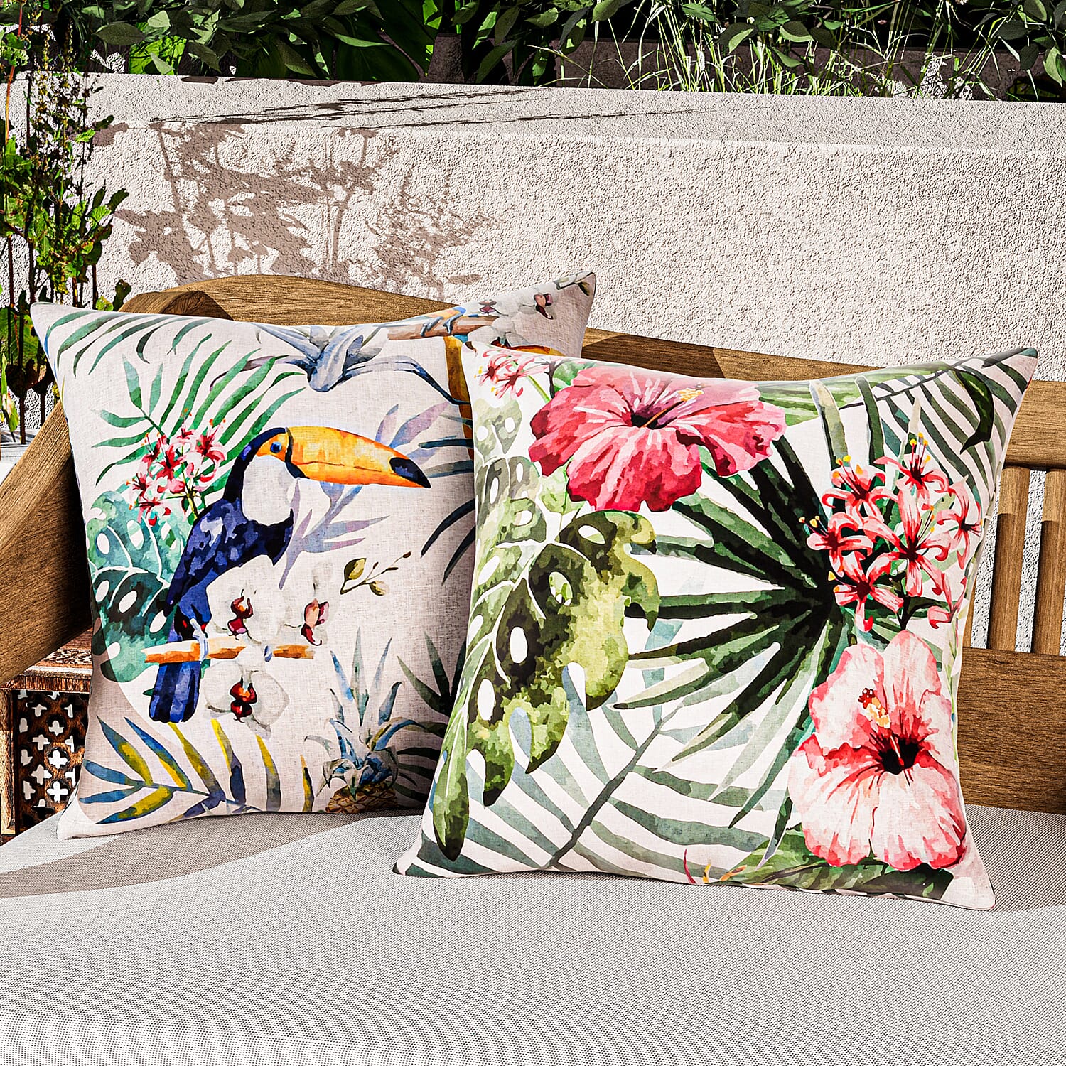 Homesmart Pack of 4 Outdoor Water Resistant Cushion Covers (Size 45 cm) - Forest Green