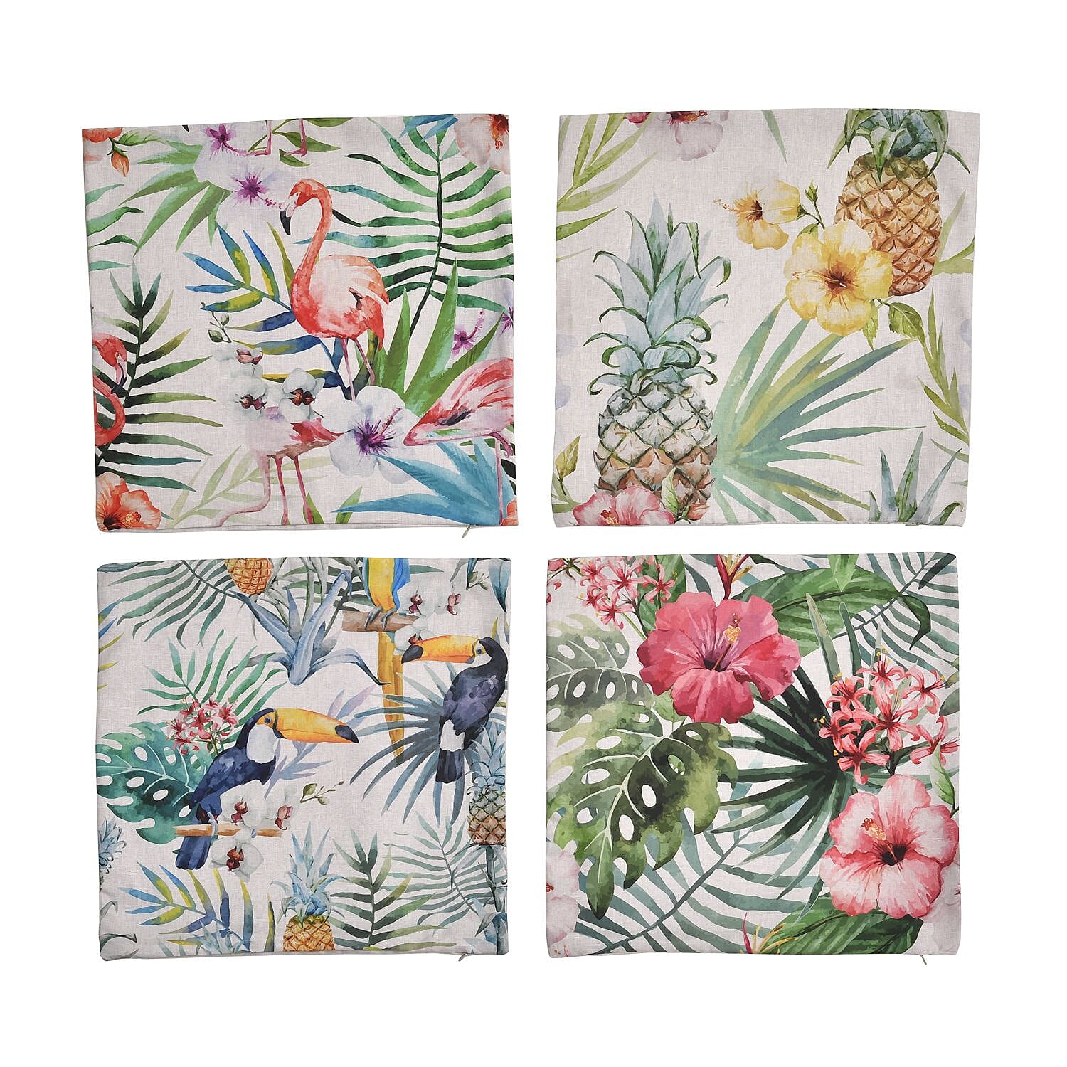 Homesmart Pack of 4 Outdoor Water Resistant Cushion Covers (Size 45 cm) - Forest Green