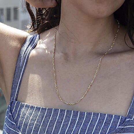 9K Yellow Gold  Chain (Size - 20),  Gold Wt. 3.4 Gms