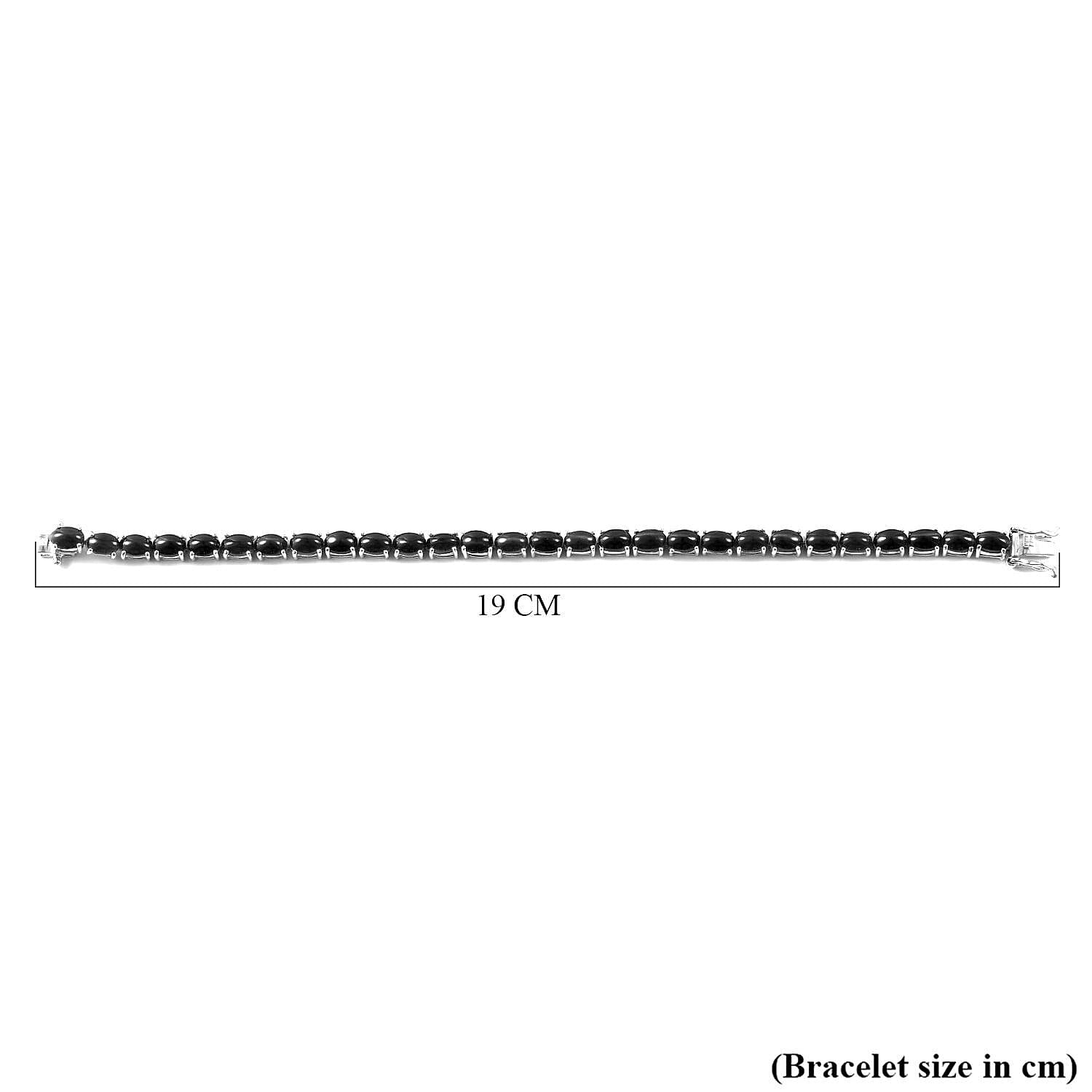 Natural Ceylon Scapolite Cats Eye Bracelet (Size - 8) with GB Lock Box in Rhodium Overlay Sterling Silver 12.60 Ct, Silver Wt. 8.54 Gms.