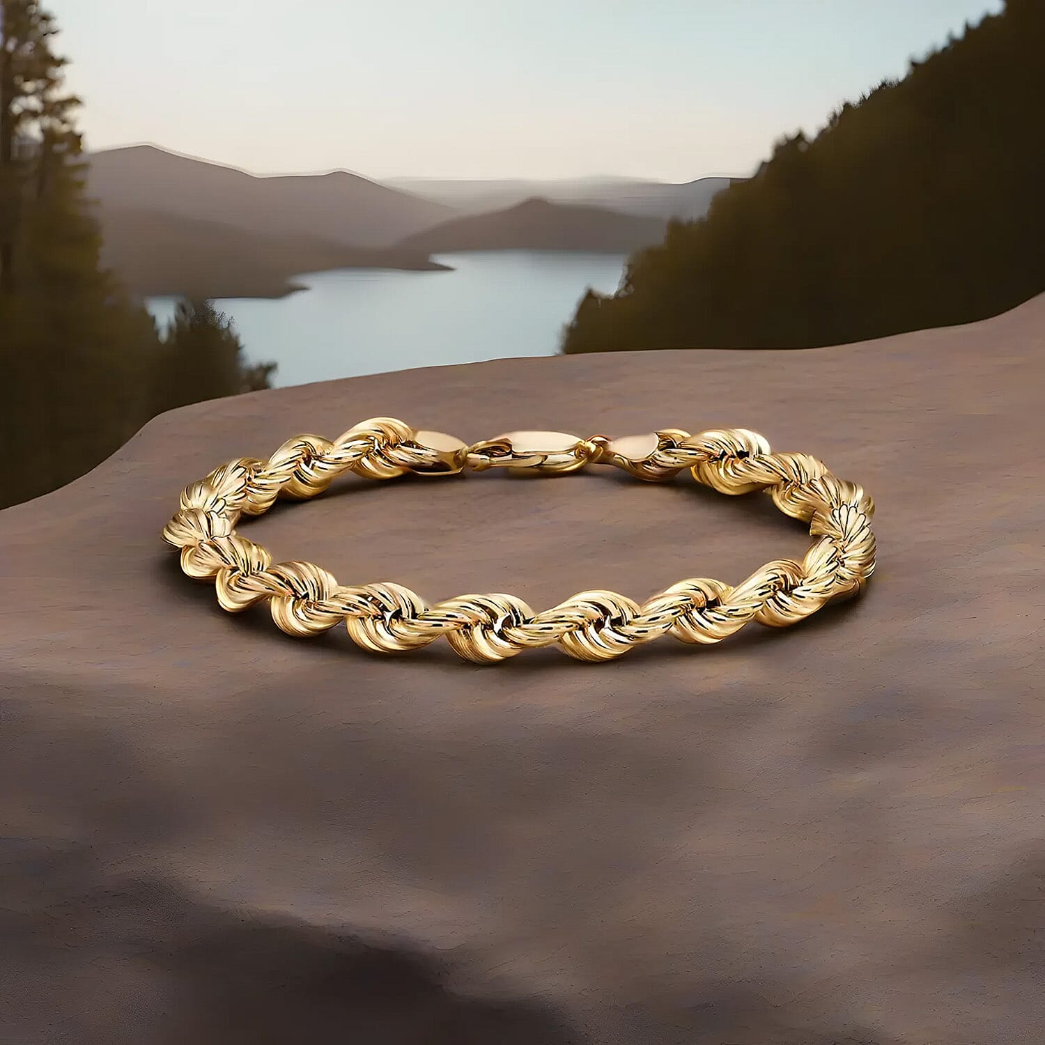 9K Yellow Gold  Bracelet (Size - 8),  Gold Wt. 7 Gms