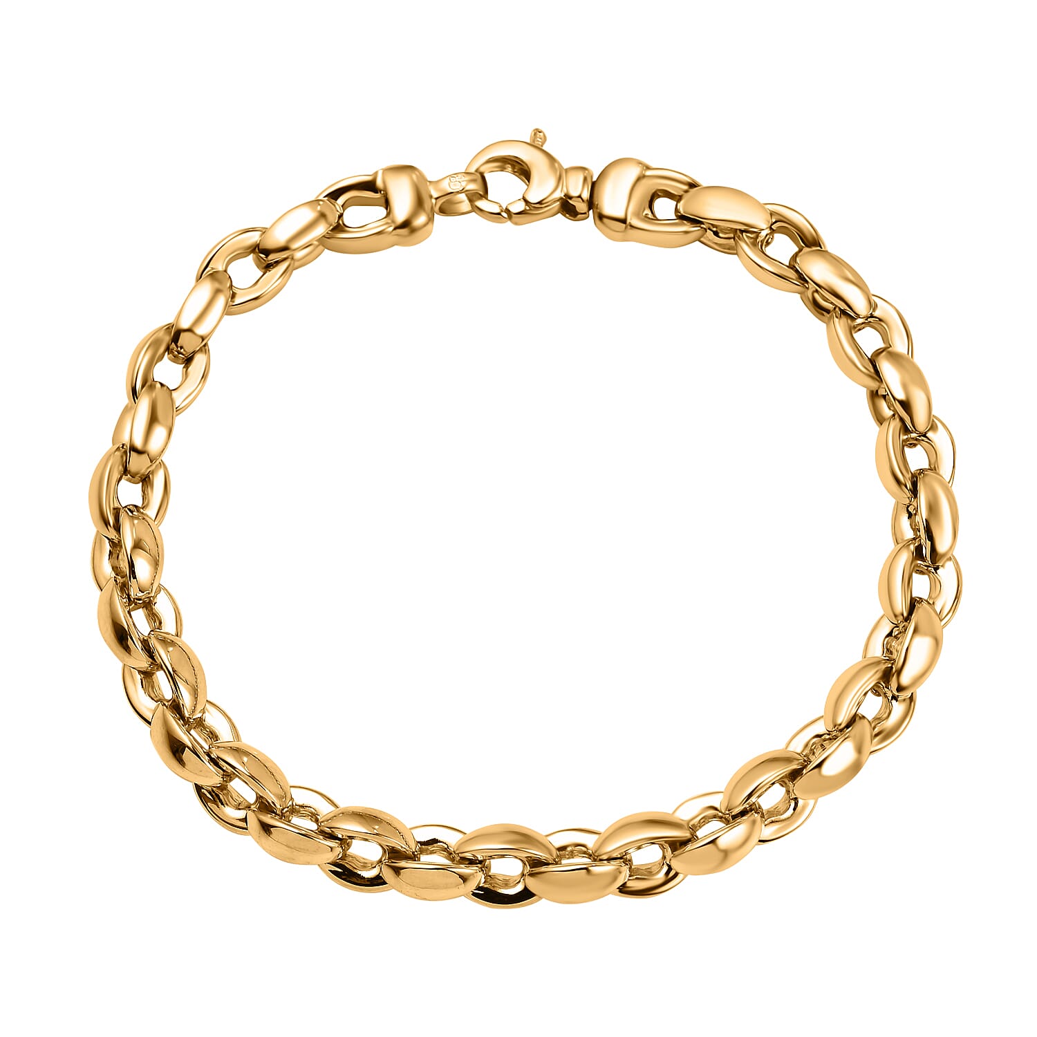 9K Yellow Gold  Bracelet (Size - 8),  Gold Wt. 13.8 Gms
