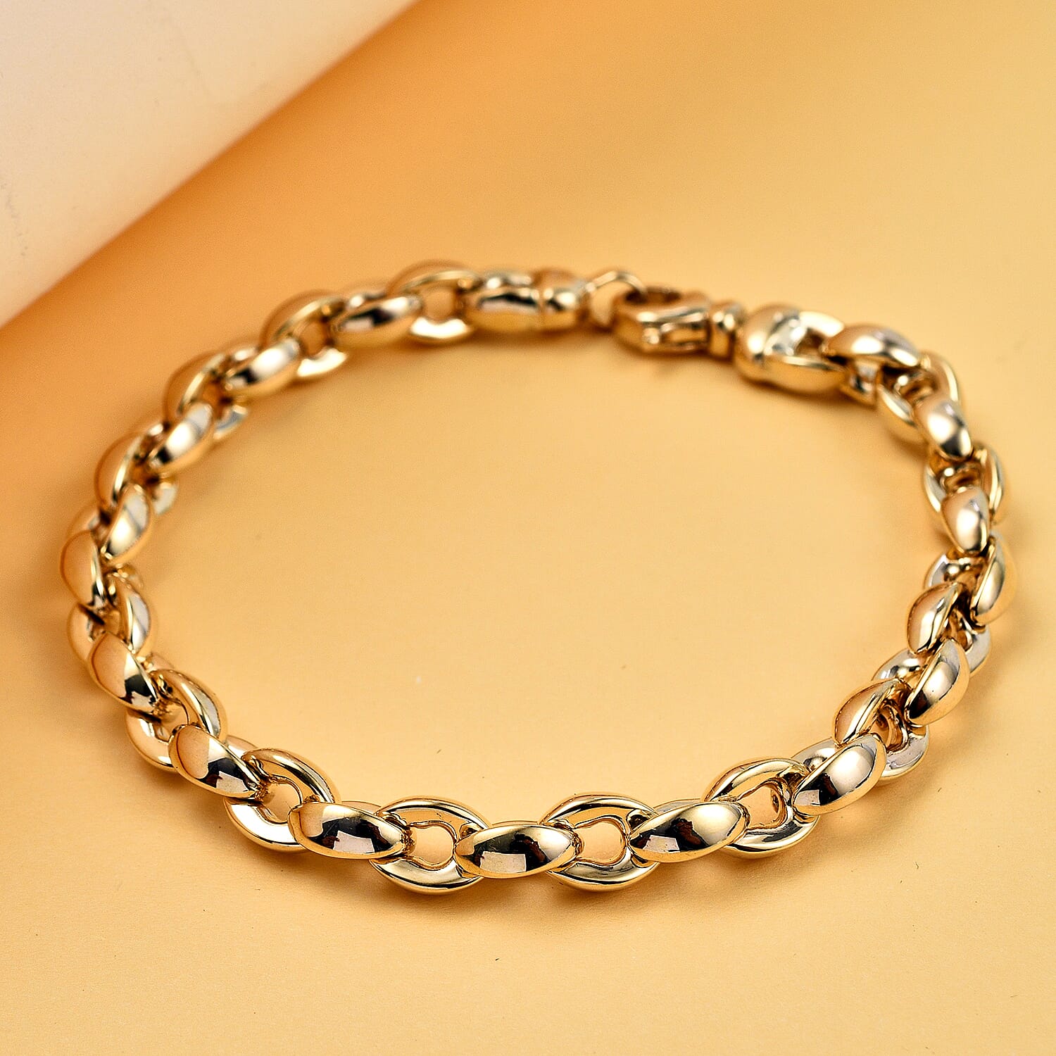 9K Yellow Gold  Bracelet (Size - 8),  Gold Wt. 13.8 Gms