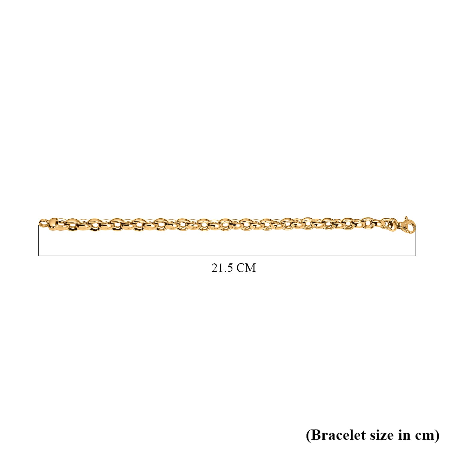 9K Yellow Gold  Bracelet (Size - 8),  Gold Wt. 13.8 Gms