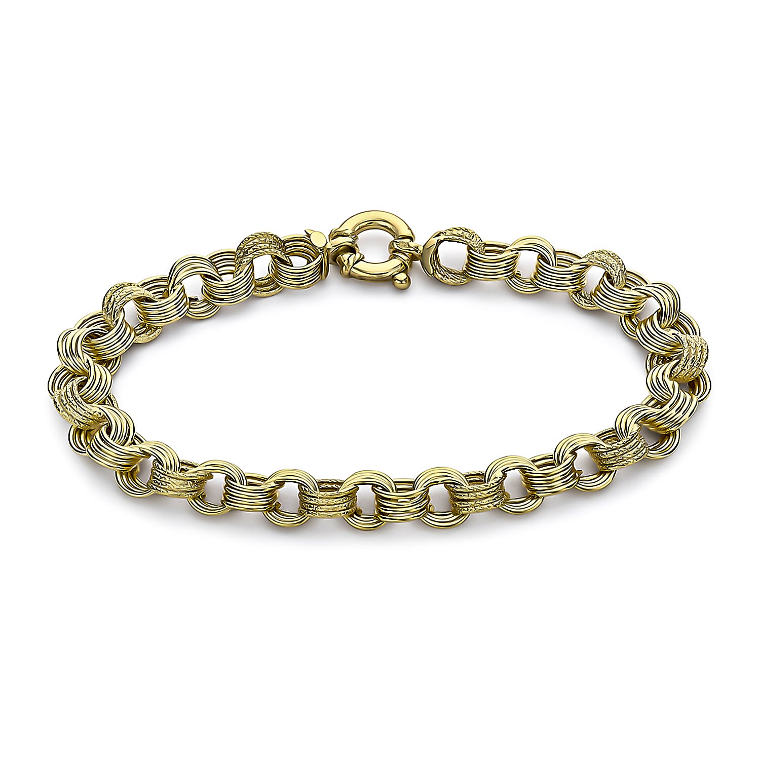 9K Yellow Gold  Bracelet (Size - 7.5),  Gold Wt. 7.2 Gms