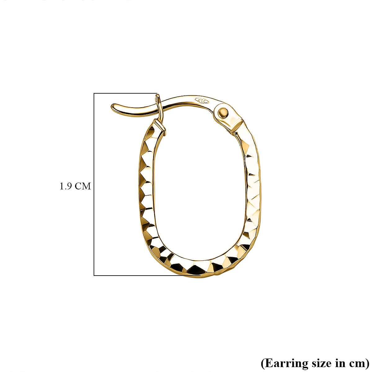 9K Yellow Gold  Earring,  Gold Wt. 0.92 Gms