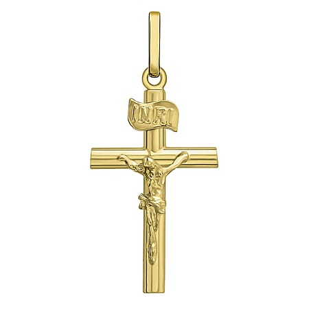 9K Yellow Gold 13mm x 29mm Crucifix Cross Pendant 9K Yellow Gold 13mm x 29mm Crucifix Cross Pendant