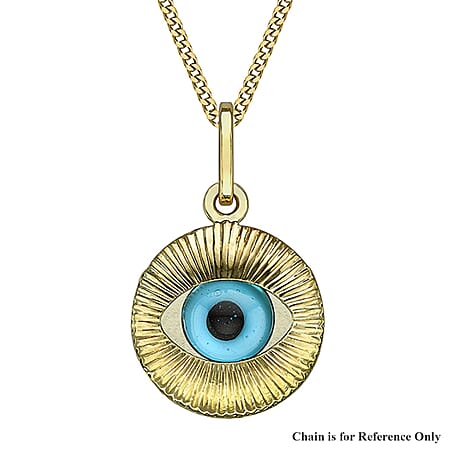 9K Yellow Gold 13mm x 21.5mm Diamond Cut Evil Eye Pendant 9K Yellow Gold 13mm x 21.5mm Diamond Cut Evil Eye Pendant