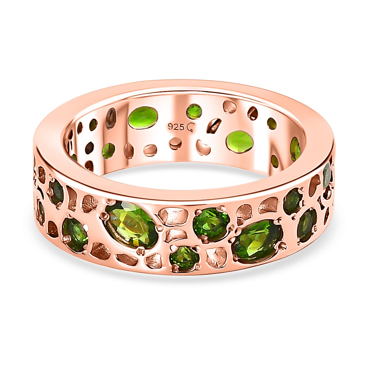 RACHEL GALLEY - Natural Chrome Diopside Ring in 18K Vermeil Rose Gold Plated Sterling Silver 1.98 Ct.