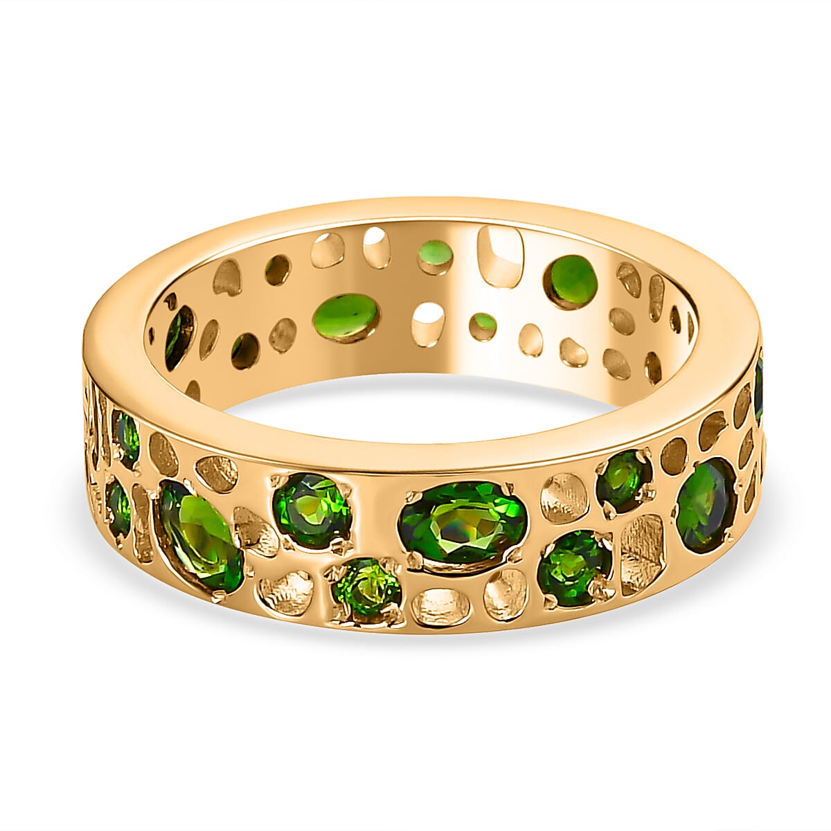 RACHEL GALLEY - Natural Chrome Diopside Ring in 18K Vermeil Yellow Gold Plated Sterling Silver 1.98 Ct.