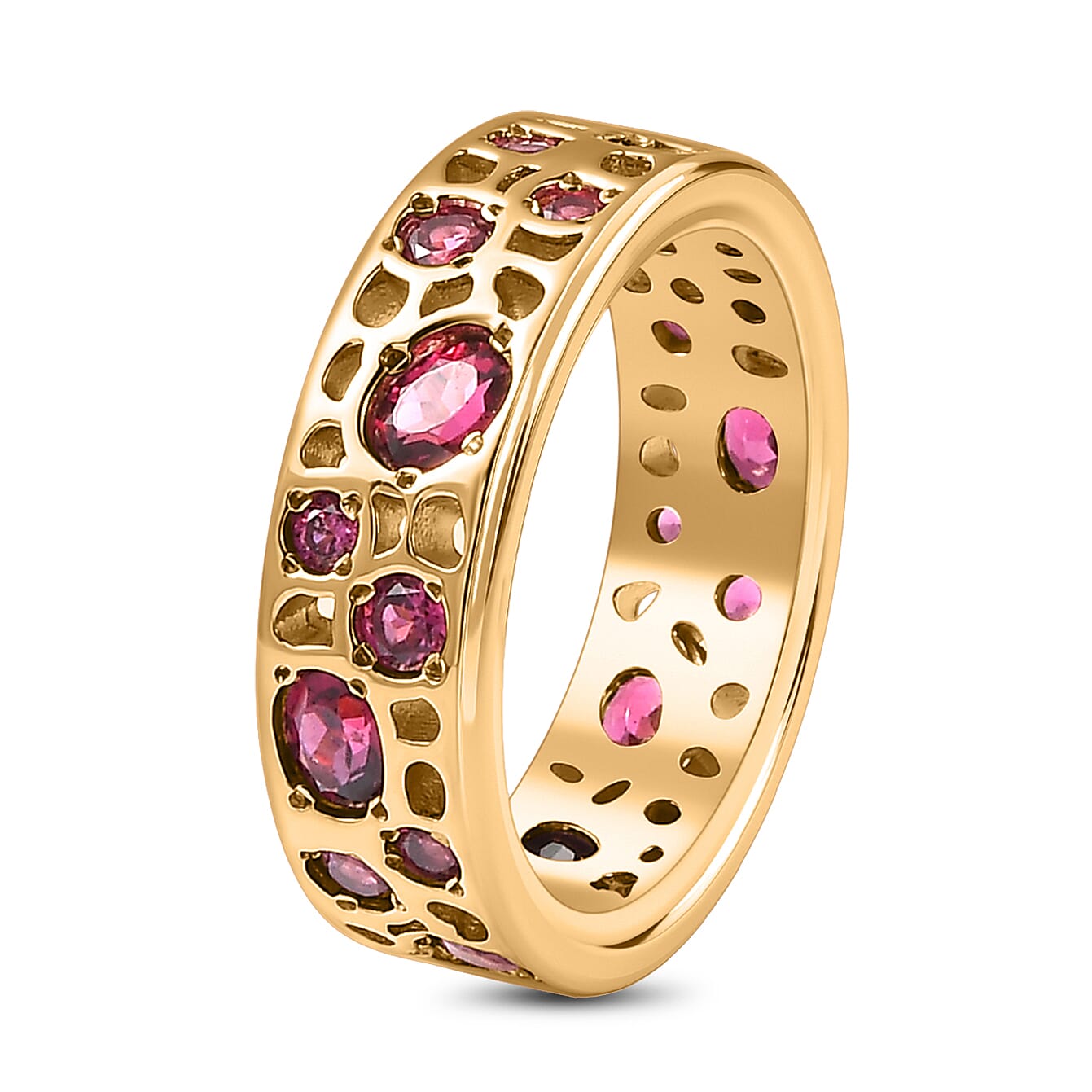 RACHEL GALLEY - Rhodolite Garnet Ring in 18K Vermeil Yellow Gold Plated Sterling Silver 2.55 Ct,
